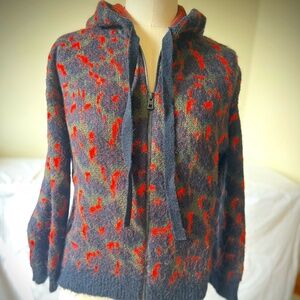 Zip Front Hooded Sweater Cardigan